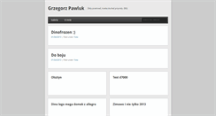 Desktop Screenshot of blog.pawluk.net.pl